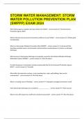  STORM WATER MANAGEMENT: STORM WATER POLLUTION PREVENTION PLAN (SWPPP) EXAM 2024 