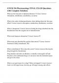 GNUR 294 Loyola University Chicago -GNUR 294 Pharmacology FINAL EXAM Questions with Complete Solutions&period;
