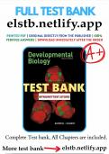 Complete  Test Bank Developmental Biology 12th Edition Barresi! RATED A+