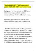 The NAZI-SOVIET PACT exam study guide 2024 with 100&percnt; correct answers&period;