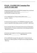 EXAM - USAFRICOM Campaign Plan &lpar;ACP&rpar; FY 2021-2025 Correct answers latest update