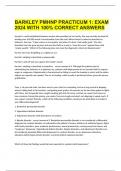 BARKLEY PMHNP PRACTICUM 1: EXAM  2024 WITH 100% CORRECT ANSWERS