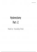 Hysterectomy part 2 with complete solution