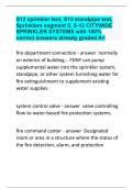 S12 sprinkler test, S13 standpipe test, Sprinklers segment 5, S-12 CITYWIDE SPRINKLER SYSTEMS with 100% correct answers