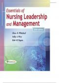 Essentials of Nursing Leadership and Management fifth edition Diane K. Whitehead, EdD, RN, ANEF