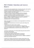 PECT Module 1 Questions and Answers Rated A