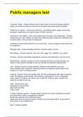 Publix managers test Exam Questions and Answers
