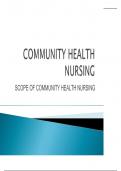 SCOPE OF COMMUNITY HEALTH NURSING