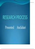 Steps of research process