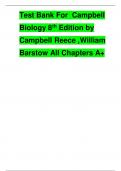 Test Bank For Campbell Biology 8th Edition by Campbell Reece ,William Barstow All Chapters A+