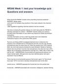 NR546 Week 1&lowbar; test your knowledge quiz Questions and answers 