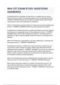 NHA CPT EXAM STUDY QUESTIONS ANSWERED