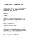 NHA Phlebotomy CPT Questions And Answers.
