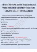 NUR676 ACTUAL EXAM 80 QUESTIONS WITH VERIFIED CORRECT ANSWERS NEWEST 2024. A+ GUARANTEED.