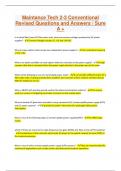 Maintance Tech 2-3 Conventional Revised Questions and Answers &sol; Sure A &plus;