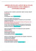 ARDMS SPI EXAM LATEST REAL EXAM 200 QUESTIONS AND CORRECT ANSWERS&vert;AGRADE
