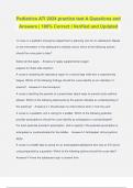 Pediatrics ATI 2024 practice test A Questions and Answers &vert; 100&percnt; Correct &vert; Verified and Updated