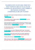 WASHINGTON STATE DOL WRITTEN TEST NEWEST 2024 ACTUAL EXAM COMPLETE QUESTIONS AND CORRECT DETAILED ANSWERS &lpar;VERIFIED&rpar;&vert;ALREADY PASSED