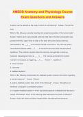 AMEDD Anatomy and Physiology Course Exam Questions and Answers