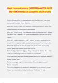 Basic Human Anatomy &lpar;00007588&rpar; AMEDD ACCP 68W10 MD0006 Exam Questions and Answers