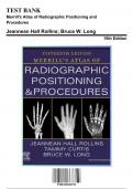 Test Bank for Merrill's Atlas of Radiographic Positioning and Procedures, 15th Edition by Rollins, 9780323832793, Covering Chapters 1-30 | Includes Rationales
