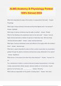 ALMS Anatomy & Physiology Pretest 100&percnt; Solved 2024