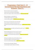 Progression&colon; Field Tech V - VI Conventional Revised Questions and Answers &sol; Sure A &plus;