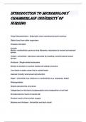 Introduction to&Tab; Microbiology   Chamberlain university of &Tab; nursing&Tab;