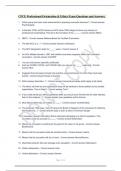 CPCE Professional Orientation & Ethics Exam Questions and Answers