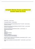   Complete Barkley Review questions and answers latest top score.