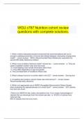    WGU c787 Nutrition cohort review questions with complete solutions.