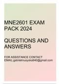 MNE2601 Exam pack 2024(Questions and answers)