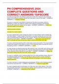 PN COMPREHENSIVE 2024 COMPLETE QUESTIONS AND CORRECT ANSWERS TOPSCORE  