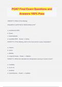 POAT Final Exam Questions and Answers 100&percnt; Pass
