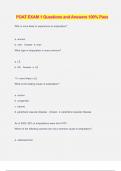 POAT EXAM 1 Questions and Answers 100&percnt; Pass