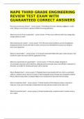 NAPE THIRD GRADE ENGINEERING REVIEW TEST EXAM WITH GUARANTEED CORRECT ANSWERS