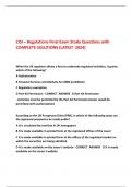 CISI – Regulations Final Exam Study Questions with  COMPLETE SOLUTIONS (LATEST 2024]