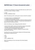 NAPSR Quiz 17 Exam-Answered-Latest