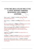 CCMA NHA REAL EXAM/ NHA CCMA LATEST 2024/2025 VERIFIED QUESTIONS AND CORRECT ANSWERS