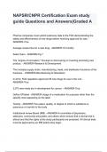 NAPSR&lowbar;CNPR Certification Exam study guide Questions and Answers&lowbar;Graded