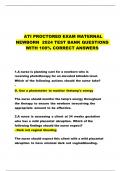 ATI PROCTORED EXAM MATERNAL NEWBORN  2024 TEST BANK QUESTIONS WITH 100% CORRECT ANSWERS