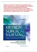 MEDICAL SURGICAL NURSING ASSESSMENT AND MANAGEMENT OF CLINICAL PROBLEMS 10 EDITION LEWIS, BUCHER, HEITKEMPER TESTBANK COMPLETE UPDATED QUESTIONS AND CORRECT ANSWERS 100% PASS GUARANTEED WITH DETAILED SOLUTIONS & APPROVED 2023 ALL CHAPTERS