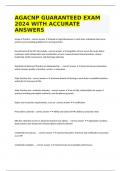  AGACNP ANCC BUNDLED EXAMS&vert;VERIFIED EXAMS WITH ACCURATE ANSWERS