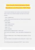 Qma Insulin Administration Exam Questions and Answers 100% Pass