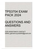 TPS3704 Exam pack 2024&lpar;Questions and answers&rpar;