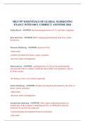 MKT 397 ESSENTIALS OF GLOBAL MARKETING EXAM 1 WITH 100&percnt; CORRECT ANSWERS 2024