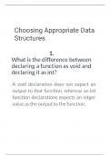 Choosing Appropriate Data Structures 