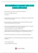 BLG 144 Midterm 1 questions with correct  answers 100&percnt; Solved 