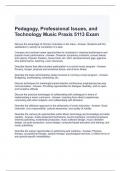 Pedagogy, Professional Issues, and Technology Music Praxis 5113 Exam 2024