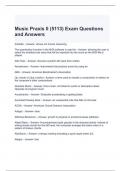 Music Praxis II (5113) Exam Questions and Answers 2024